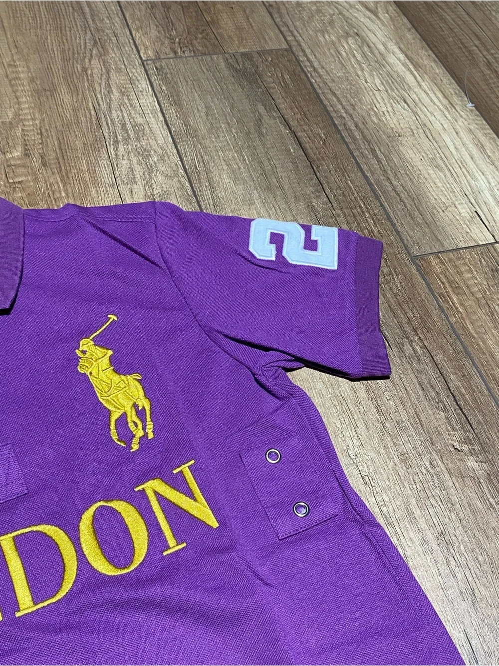 Polo Ralph Lauren Custom Slim Fit Purple London Polo Shirt Short Sleeve NWT